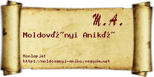 Moldoványi Anikó névjegykártya